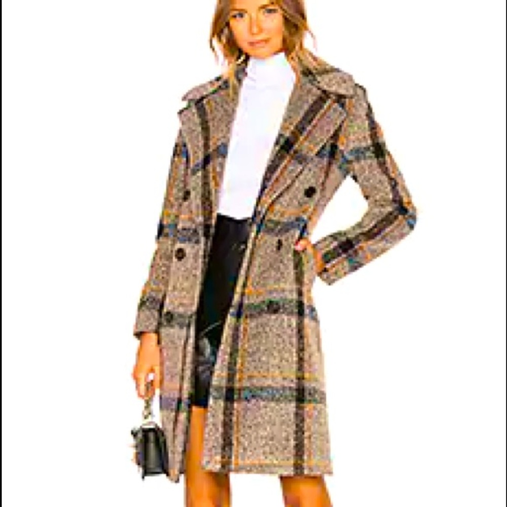 Kendall + Kylie Double Breasted Long Coat